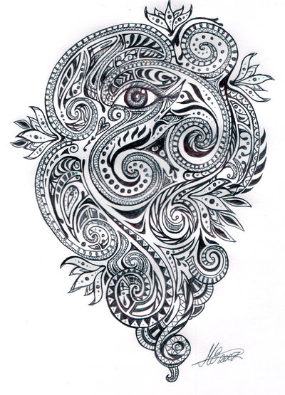 Henna tattoo design